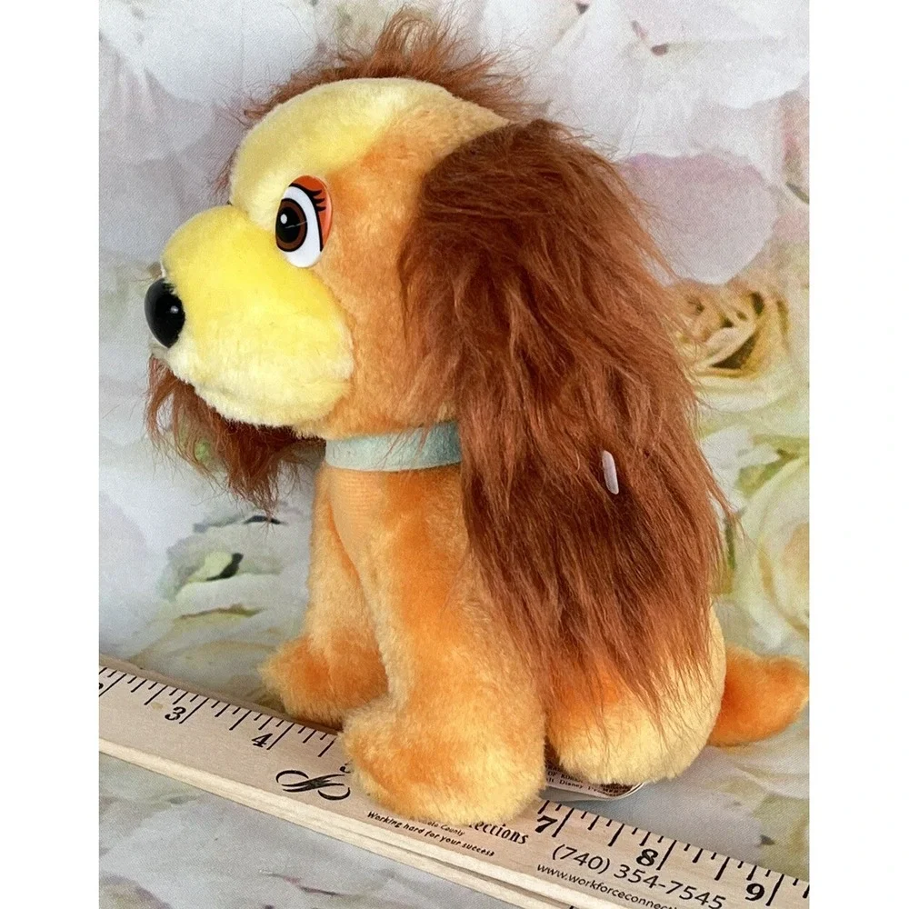 Disney Lady and the Tramp Plush 6in Stuffed LADY Dog Figure 80's Vintage